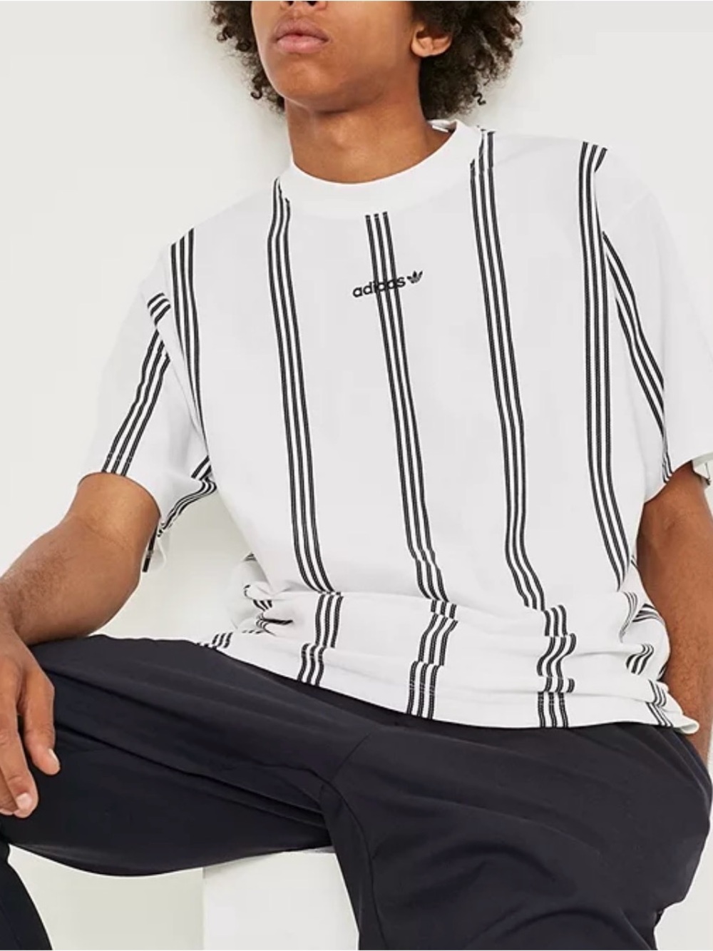ADIDAS EQT Tennis Knit Striped Crew Shirt - Men’s L - Like New